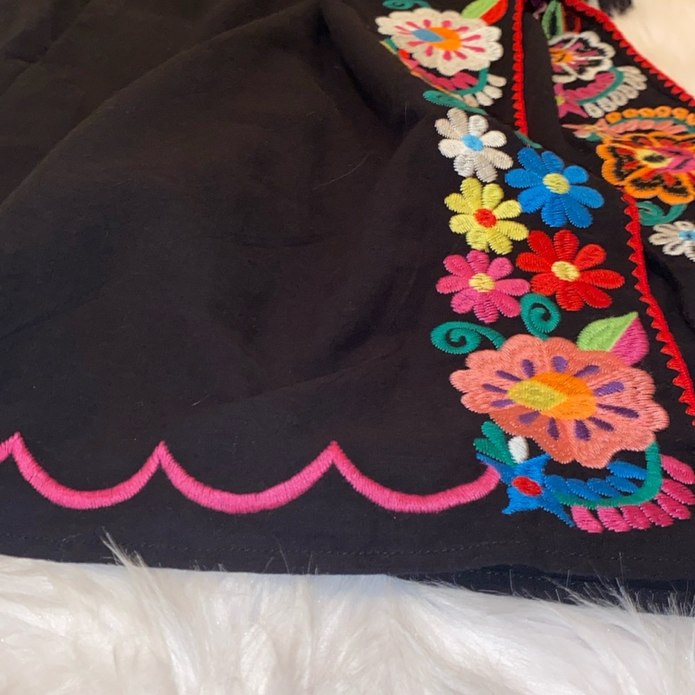 NWT Boho Floral Embroidered Halter Maxi Dress Size Small - Picture 8 of 11